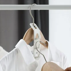 SET 2 PZ CONNETTORI APPENDIABITI SALVASPAZIO PER ARMADIO GRUCCE A 3 GANCI 87356