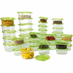 SET 27 PZ CONTENITORI ALIMENTI CIBO IN PLASTICA CON COPERCHIO CONTENITORE FRIGO
