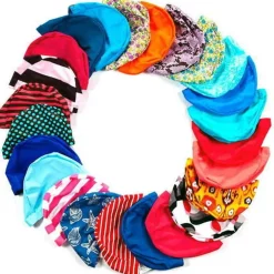 SET 3 PZ CUFFIE CUFFIA IN TESSUTO PER PISCINA NUOTO SPORT TG. UNICA ADULTO