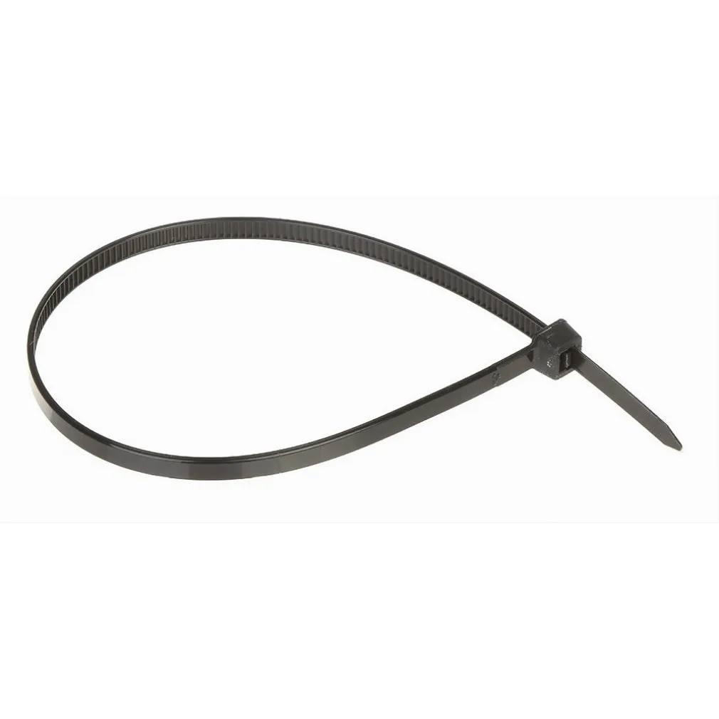 SET 100 PZ FASCETTE SERRACAVO AUTOBLOCCANTI IN NYLON NERO 4.8MM X 200MM 48-200-N