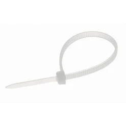 SET 100 PZ FASCETTE SERRACAVO AUTOBLOCCANTI IN NYLON BIANCO 2.5MMX100MM 25-100-B