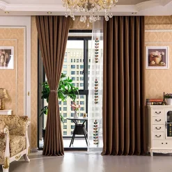 SET 2 PZ. FERMATENDE MAGNETICI PER TENDA MODERNO FIBBIA INTRECCIATA COLOR CAFFÈ