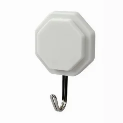 SET 2 PZ GANCI ADESIVI ATTACCAPANNI DA PARETE FORMA OTTAGONALE CASA 7.5 CM 79335