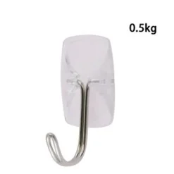 SET 6 PZ GANCI APPENDINI ADESIVI TRASPARENTI DA PARETE CASA ATTACCAPANNI 87015