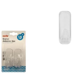 SET 2 PZ GANCI APPENDINI DA PARETE ADESIVE CASA BAGNO CUCINA ATTACCAPANNI 87006