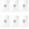 SET 6 PZ GANCI AUTOADESIVI PER QUADRI TRASPARENTI APPENDI SENZA CHIODI OROLOGIO