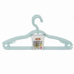 SET 3 PZ GRUCCE PLASTICA STAMPELLE APPENDI ABITI PANTALONI GIACCHE AZZURRO 79332