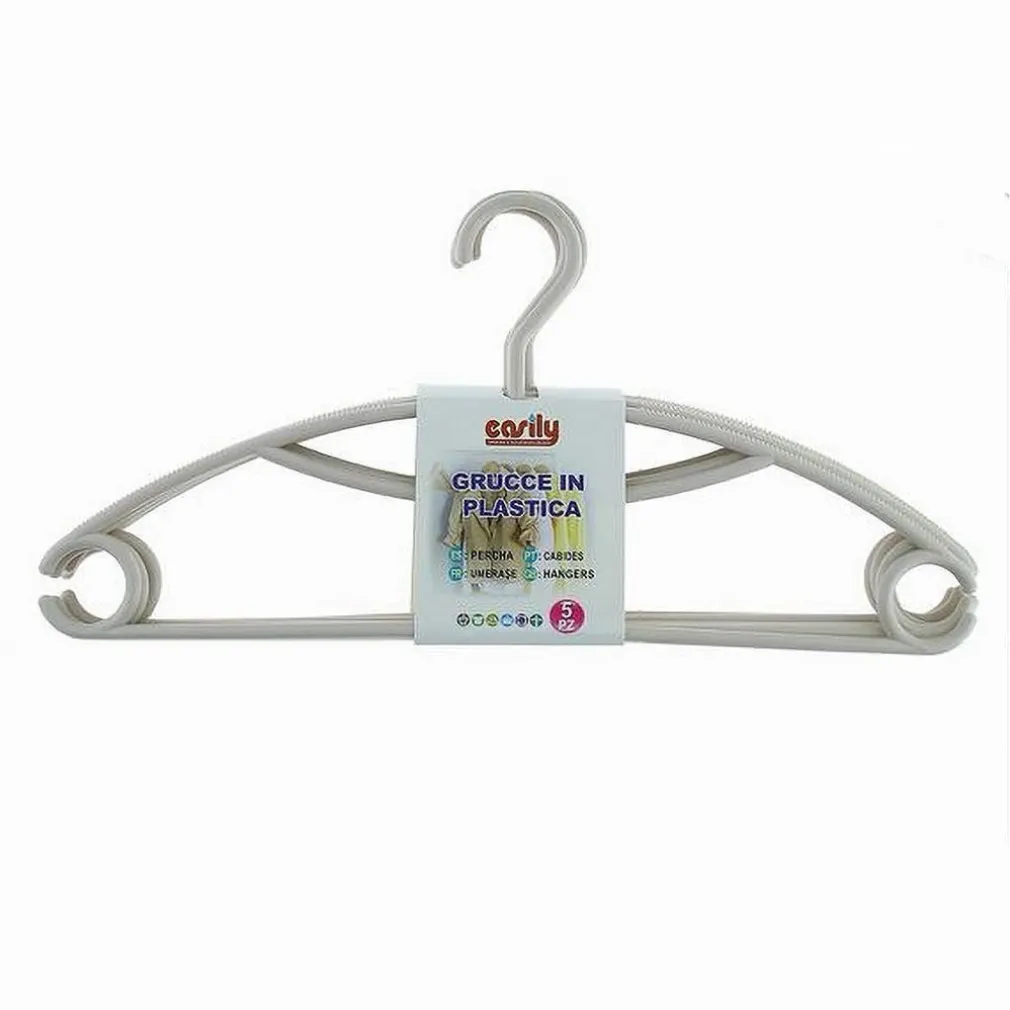 SET 5 PZ GRUCCE STAMPELLE APPENDIABITI IN PLASTICA BEIGE VESTITI PANTALONI 87685