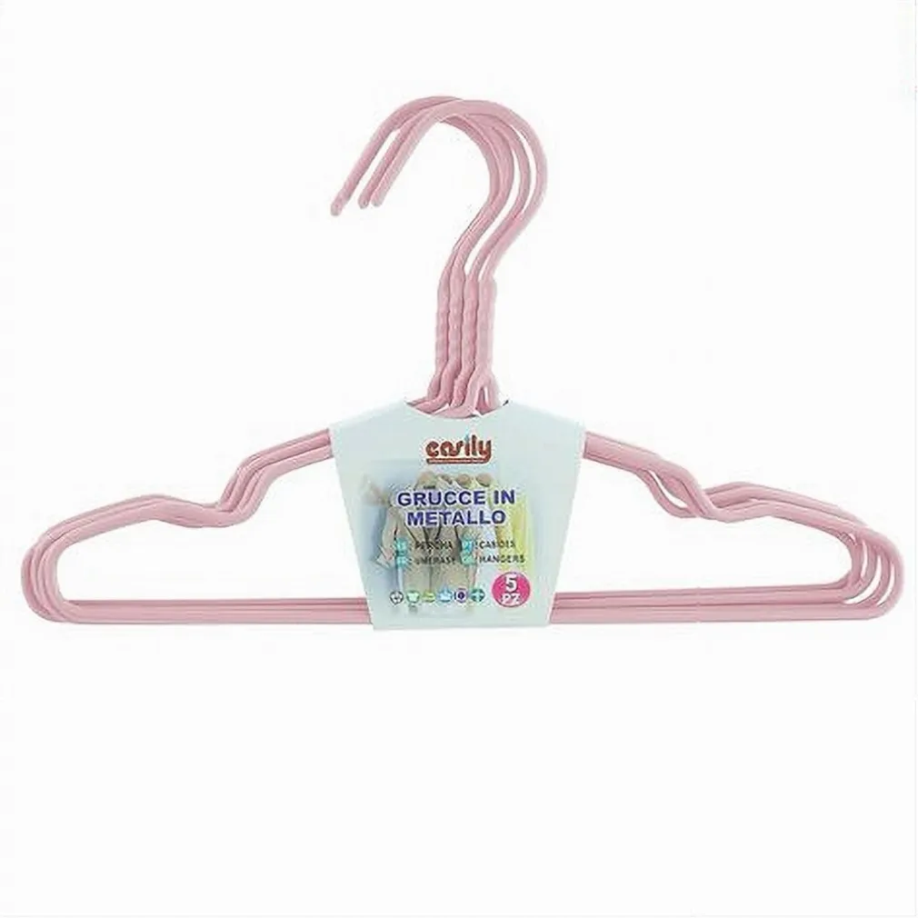SET 5 PZ GRUCCE STAMPELLE APPENDIABITO IN METALLO ROSA VESTITI PANTALONI 87695