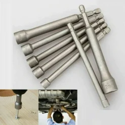 SET 7 PZ INSERTI CHIAVI A BUSSOLA ESAGONALI PER TRAPANO AVVITATORE DA 5 A 12MM