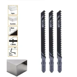 SET 3 PZ LAME PER SEGHETTO ALTERNATIVO T144D HCS LAMA RICAMBI PER METALLO 90189
