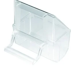 SET 2 PZ. MANGIATOIA PER GABBIA PER UCCELLI CANNARINI IN PLASTICA RAZZIERA