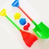SET 5 PZ PALA RASTRELLO 60CM 3 FORME SABBIA GIOCO SPIAGGIA MARE INFANZIA BAMBINI
