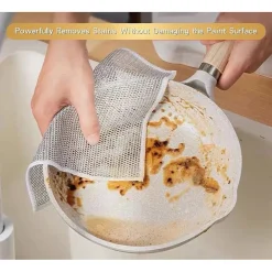 SET 10 PZ PANNI IN FILO METALLICO ANTIGRAFFIO PER PULIRE PIATTI LAVELLI MULTIUSO