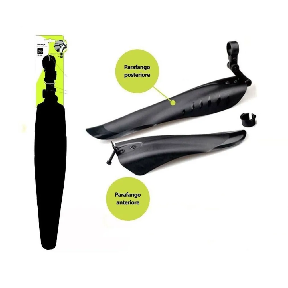 SET 2 PZ. PARAFANGO ANTERIORE POSTERIORE UNIVERSALE PER BICI BICICLETTA XC-1684