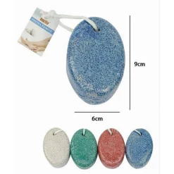 SET 3 PZ PIETRA POMICE COLORATA OVALE NATURALE CURA PIEDI CALLI CHIROPODIA 79292