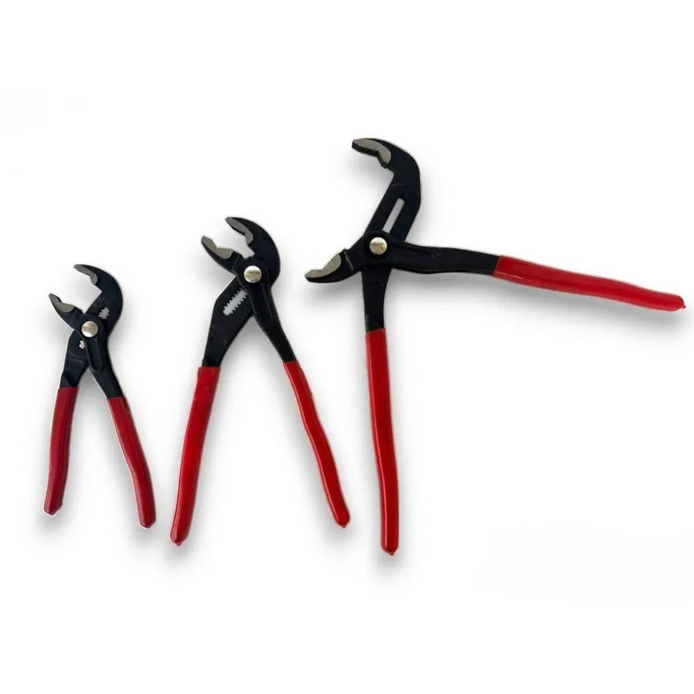 SET 3 PZ PINZE POLIGRIP PINZA A PAPPAGALLO CON PULSANTE REGOLABILE 8" 10" 12"