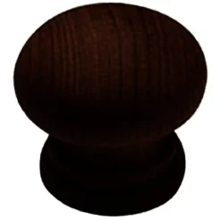 SET 4 PZ. POMELLI 2.5 CM LEGNO SCURO MOGANO PER CASSETTI MOBILI