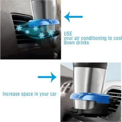 SET 2 PZ PORTABOTTIGLIE UNIVERSALE BEVANDE GANCI BOCCHETTE ARIA PER AUTO CAMION