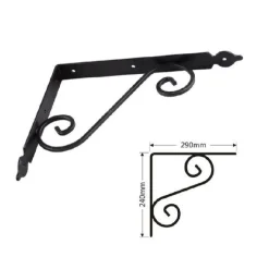 SET 2 PZ REGGIMENSOLA SUPPORTO STAFFA ANGOLIERE FANTASIA 290X240CM NERA 91279