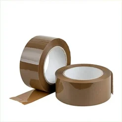 SET 6 PZ ROTOLI NASTRO ADESIVO PACCHI 50MMX132MT SILENZIOSO IMBALLO COLORE AVANA