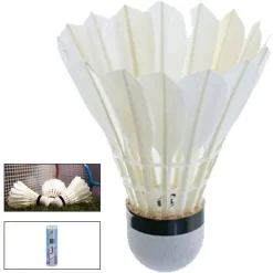 SET 6 PZ VOLANO LENTO PROFESSIONALE VOLANI PALLINE PER BADMINTON COLORE BIANCO