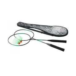 SET 2 RACCHETTE + 2 PALLINE VOLANO BADMINTON SPORT TENNIS GIOCO CON CUSTODIA