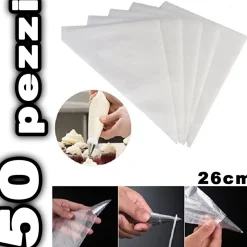 SET 50 SACCAPOCHE USA E GETTA MONOUSO SACCA PASTICCERE SAC A POCHE CAKE DA 26CM