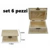 SET 6 SCATOLE BOX ASTUCCIO IN LEGNO DECOUPAGE PORTAGIOIE COFANETTO 53377A