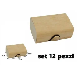 SET 12 SCATOLE BOX ASTUCCIO IN LEGNO DECOUPAGE PORTAGIOIE COFANETTO 53489A
