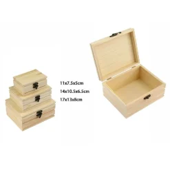 SET 3 SCATOLE IN LEGNO DECOUPAGE TRIS MATRIOSKA SCATOLA COFANETTO 74013A LY30114