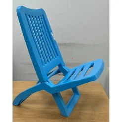 SET 4 SEDIE SPIAGGINA SDRAIO SPIAGGIA MARE CELESTE PIEGHEVOLE IN PLASTICA 023392