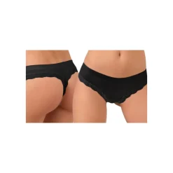 SET 2 SLIP MODELLO TANGA JADEA CON BORDO MERLETTATO INTIMO IN PIZZO DONNA SEXY