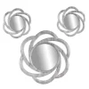 SET 3 SPECCHI DA PARETE DECORATIVI SPECCHIO LIBERA INSTALLAZIONE 20-35CM 836848