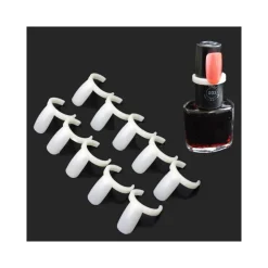 SET 50 TIPS ANELLO MOSTRA BARATTOLINI DI SMALTO BIANCO NATURALI UNGHIE ACRILICO