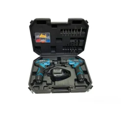 SET 2 TRAPANO + AVVITATORE A DOPPIA BATTERIA IMPULSI 18V MLS0061 CON ACCESSORI