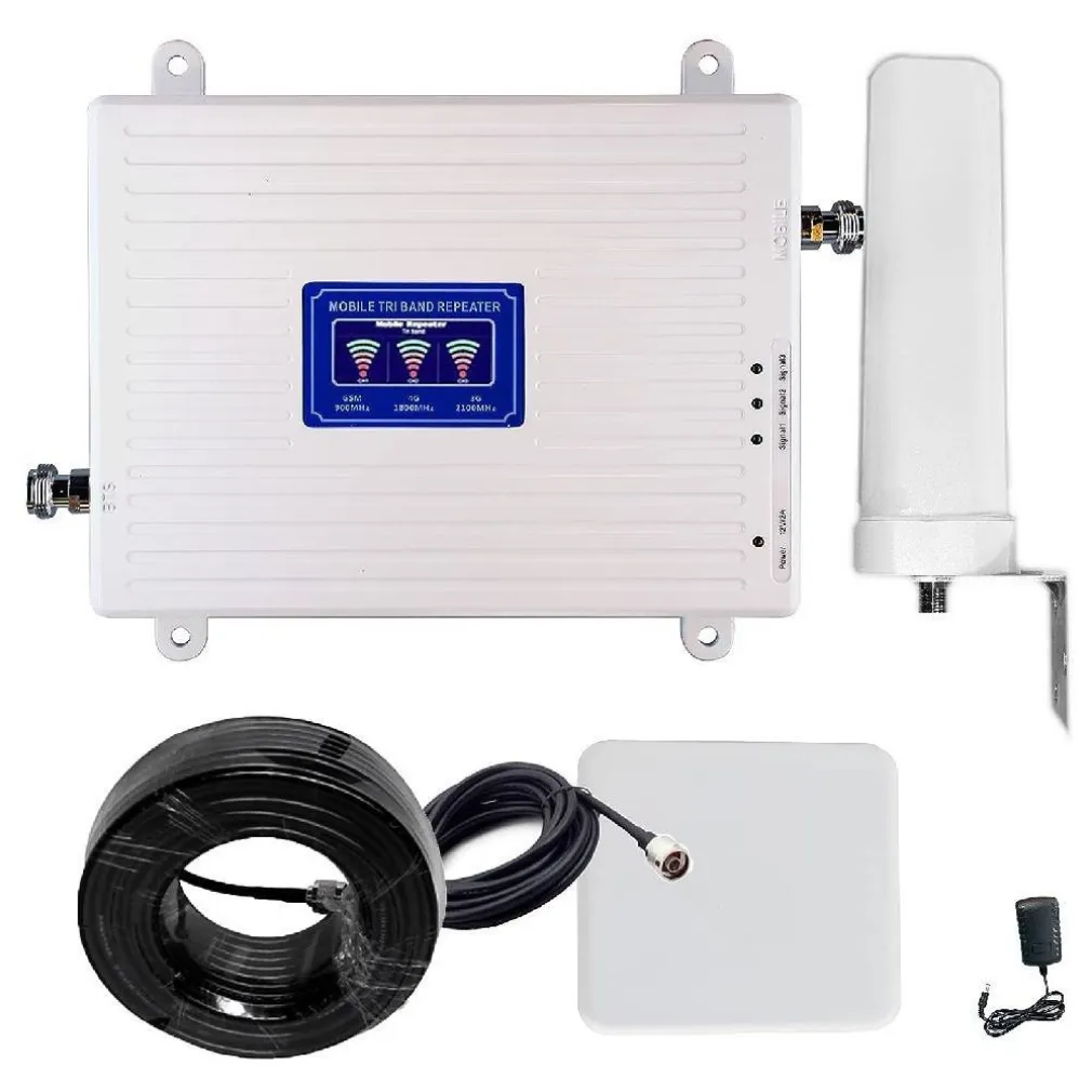 SET AMPLIFICATORE SEGNALE CELLULARE 2G 3G 4G LTE 900 1800 2100 MHZ DCS WCDMA GSM