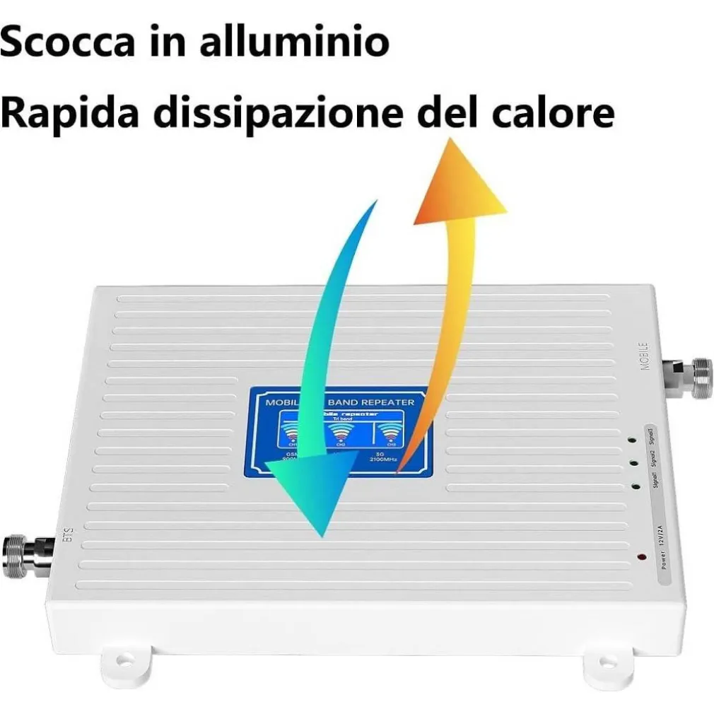 SET AMPLIFICATORE SEGNALE CELLULARE 2G 3G 4G LTE 900 1800 2100 MHZ DCS WCDMA GSM