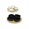 SET ANTIPASTIERA VASSOIO GIREVOLE Ø27CM IN BAMBOO CON 5 CIOTOLE DA PORTATA SNACK APERTIVI