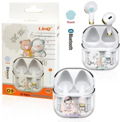 SET AURICOLARI BLUETOOTH WIRELESS CONTROLLO TOUCH BASE RICARICA MUSICA CHIAMATE Q9