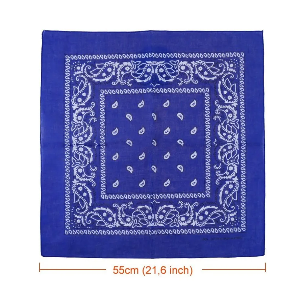 SET BANDANA VARI COLORI PER CAPELLI COLLO SCIARPA FAZZOLETTI DA TASCHINO COTONE