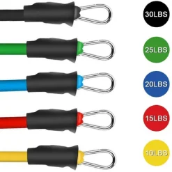 SET BANDE ELASTICHE RESISTENZA BORSA MANIGLIE ANCORAGGIO PORTA CINGHIE PUNTAPIEDI