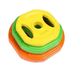 SET BILANCIERE CON DISCHI COLORATI PESI DA 20KG PER ALLENAMENTO HOME GYM FITNESS