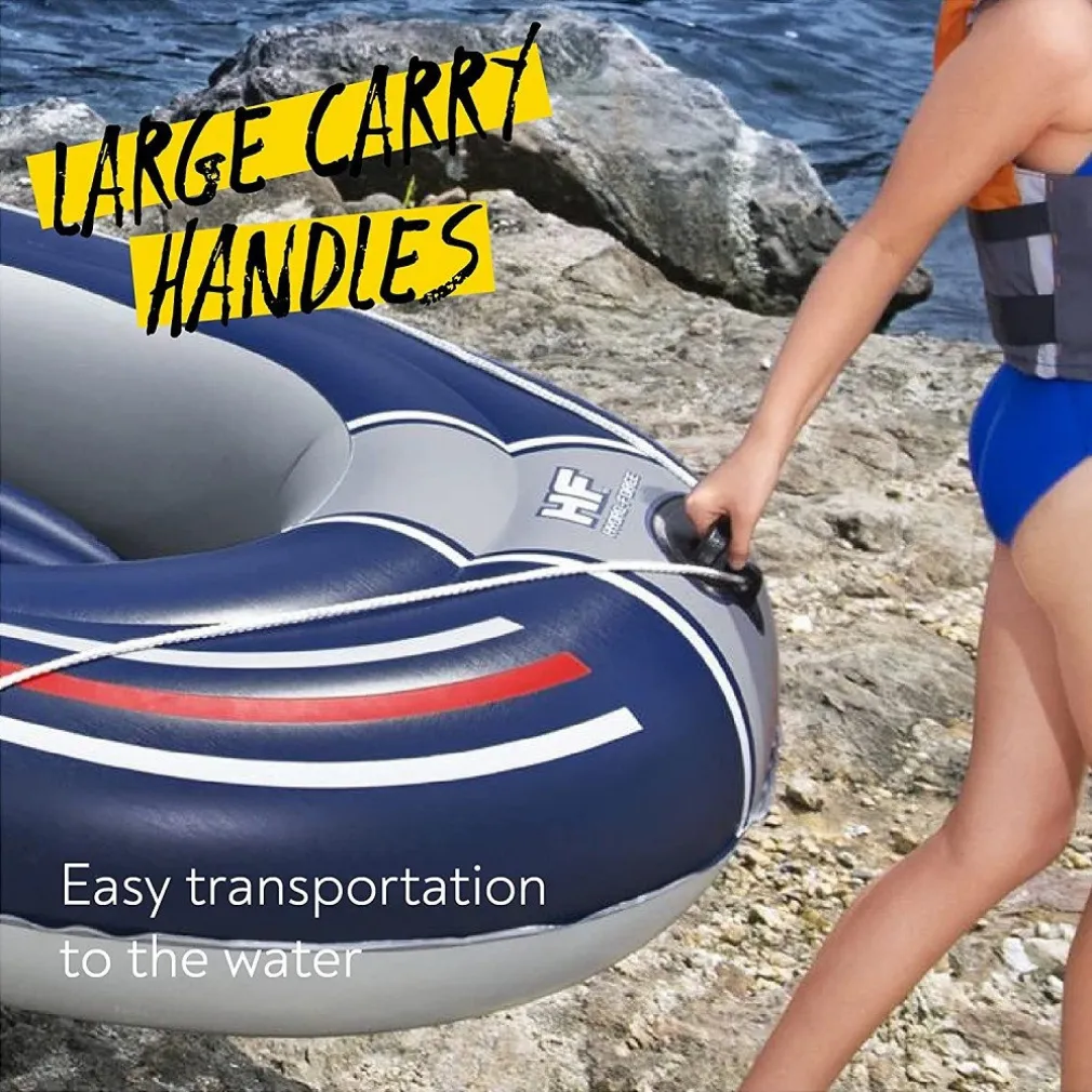 SET CANOTTO GONFIABILE GOMMONE TRECK X1 228X121X36CM CON REMI POMPA PEDALE 61083