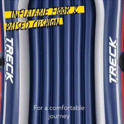 SET CANOTTO GONFIABILE GOMMONE TRECK X1 228X121X36CM CON REMI POMPA PEDALE 61083