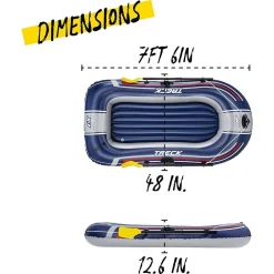SET CANOTTO GONFIABILE GOMMONE TRECK X1 228X121X36CM CON REMI POMPA PEDALE 61083