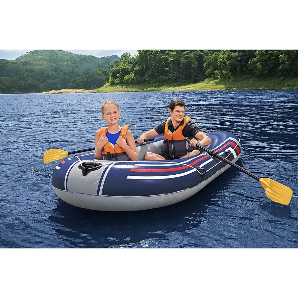 SET CANOTTO GONFIABILE GOMMONE TRECK X1 228X121X36CM CON REMI POMPA PEDALE 61083