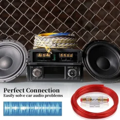 SET CAVI PER AMPLIFICATORI AUTO 8GA CABLAGGIO AMPLIFICATORE SUBWOOFER AUDIO AMP