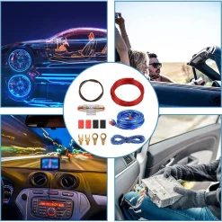 SET CAVI PER AMPLIFICATORI AUTO 8GA CABLAGGIO AMPLIFICATORE SUBWOOFER AUDIO AMP