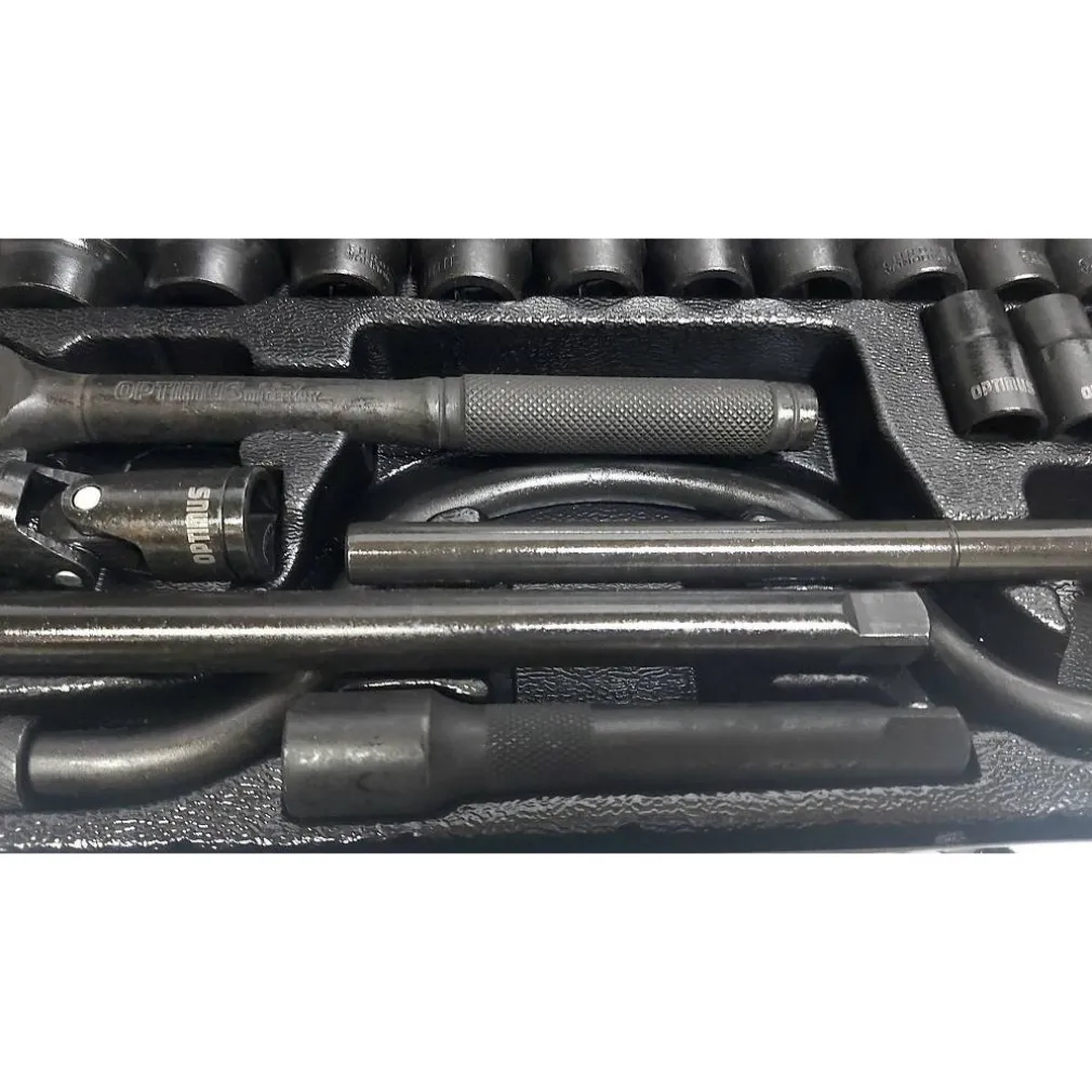 SET CHIAVI A BUSSOLA 24 PEZZI CON CRICCHETTO REVERSIBILE 1/2'' PROLUNGHE VALIGIA